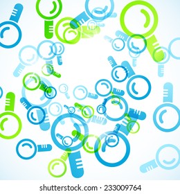abstract background: magnifier