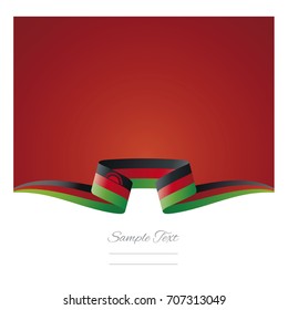Abstract background Malawi flag ribbon