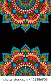 Abstract  background with mandala. Vintage decorative elements. Hand drawn background. Islam, Arabic, Indian, ottoman motifs. Vector illustration