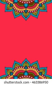 Abstract  background with mandala. Vintage decorative elements. Hand drawn background. Islam, Arabic, Indian, ottoman motifs. Vector illustration