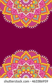 Abstract  background with mandala. Vintage decorative elements. Hand drawn background. Islam, Arabic, Indian, ottoman motifs. Vector illustration