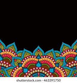 Abstract  background with mandala. Vintage decorative elements. Hand drawn background. Islam, Arabic, Indian, ottoman motifs. Vector illustration