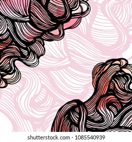 Abstract background. Manual graphics. Ink. Watercolor substrate