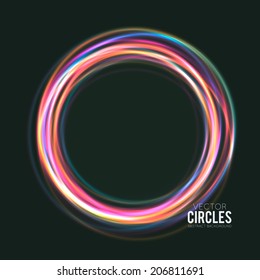 Fondo Abstractas con muchos anillos brillantes brillantes