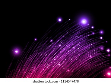 Abstract background of many bright lines. Fantastic magical grass. Bright splashes. Overgrowths of many fireflies. Unusual rain, energy flow