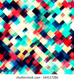 Abstract background with many bright transparent squares, vector illustration
