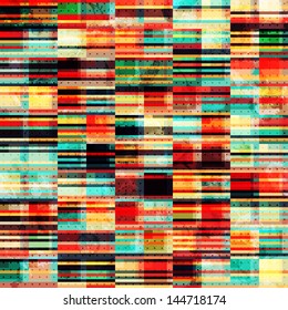 Abstract background of many bright transparent squares and lines with grunge texture , vector illustration