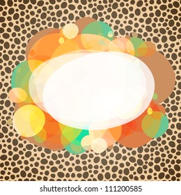 Abstract background with many circles with place for text, vector illustration