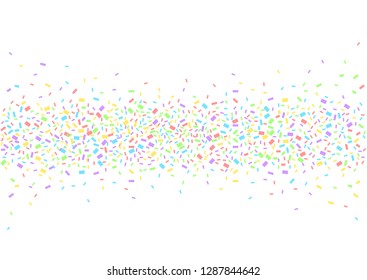 Abstract background with many colored falling tiny confetti pieces. Vector illustration