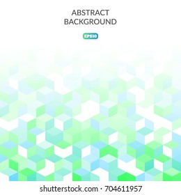 Abstract background of many cubic forms. White space for text.