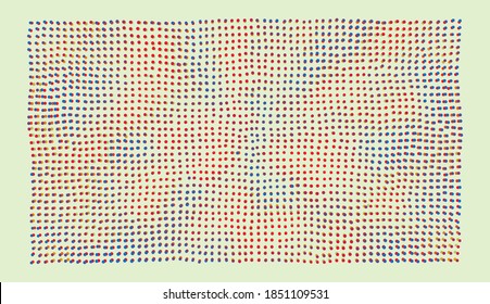Abstract background with many dots. 3d network design with particles. Vector illustration. Cover design template. Can be used for advertising, marketing or presentation.