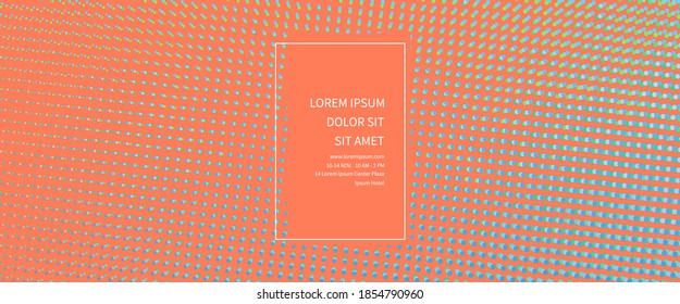 Abstract background with many dots. 3d network design with particles. Vector illustration. Cover design template. Can be used for advertising, marketing or presentation.