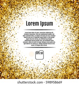 Abstract background with many falling gold stars confetti. vector background. For your business.