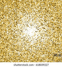 Abstract background with many falling gold stars confetti. vector background
