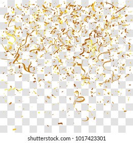 Abstract background with many falling tiny confetti pieces. vector background