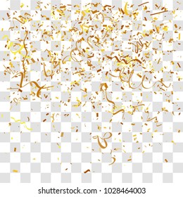 Abstract background with many falling tiny confetti pieces. vector background
