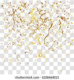 Abstract background with many falling tiny confetti pieces. vector background