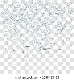 Abstract background with many falling tiny confetti pieces. vector background