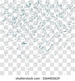 Abstract background with many falling tiny confetti pieces. vector background