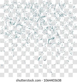 Abstract background with many falling tiny confetti pieces. vector background