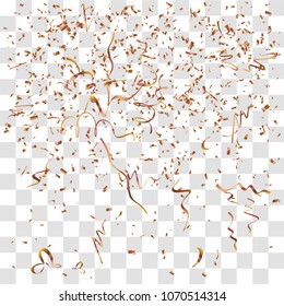 Abstract background with many falling tiny confetti pieces. vector background