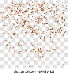 Abstract background with many falling tiny confetti pieces. vector background