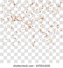 Abstract background with many falling tiny confetti pieces. vector background