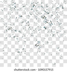 Abstract background with many falling tiny confetti pieces. vector background