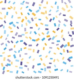 Abstract background with many falling tiny confetti pieces. vector background. Defocused stylish confetti on white background. For banners, wallpapers, postcards, business, weddings, party.
