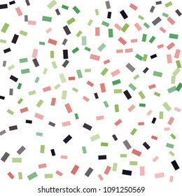 Abstract background with many falling tiny confetti pieces. vector background. Defocused stylish confetti on white background. For banners, wallpapers, postcards, business, weddings, party.