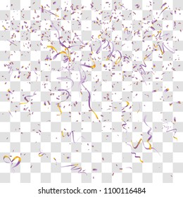 Abstract background with many falling tiny confetti pieces. vector background