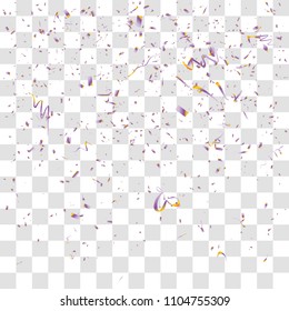 Abstract background with many falling tiny confetti pieces. vector background
