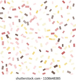 Abstract background with many falling tiny confetti pieces. vector background. Defocused stylish confetti on white background. For banners, wallpapers, postcards, business, weddings, party.