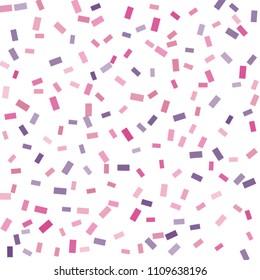 Abstract background with many falling tiny confetti pieces. vector background. Defocused stylish confetti on white background. For banners, wallpapers, postcards, business, weddings, party.