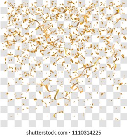 Abstract background with many falling tiny confetti pieces. vector background