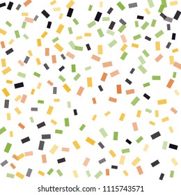 Abstract background with many falling tiny confetti pieces. vector background. Defocused stylish confetti on white background. For banners, wallpapers, postcards, business, weddings, party.