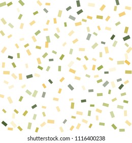 Abstract background with many falling tiny confetti pieces. vector background. Defocused stylish confetti on white background. For banners, wallpapers, postcards, business, weddings, party.