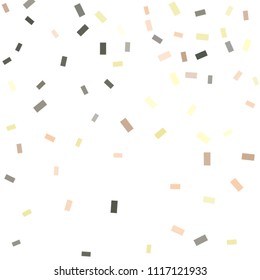 Abstract background with many falling tiny confetti pieces. vector background. Defocused stylish confetti on white background. For banners, wallpapers, postcards, business, weddings, party.