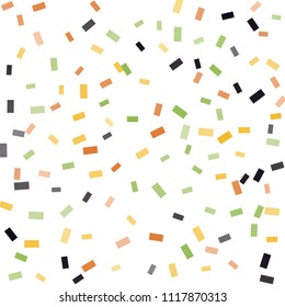 Abstract background with many falling tiny confetti pieces. vector background. Defocused stylish confetti on white background. For banners, wallpapers, postcards, business, weddings, party.