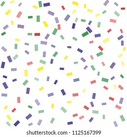Abstract background with many falling tiny confetti pieces. vector background. Defocused stylish confetti on white background. For banners, wallpapers, postcards, business, weddings, party.