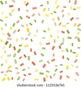 Abstract background with many falling tiny confetti pieces. vector background. Defocused stylish confetti on white background. For banners, wallpapers, postcards, business, weddings, party.