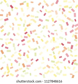 Abstract background with many falling tiny confetti pieces. vector background. Defocused stylish confetti on white background. For banners, wallpapers, postcards, business, weddings, party.