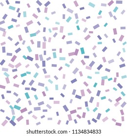 Abstract background with many falling tiny confetti pieces. vector background. Defocused stylish confetti on white background. For banners, wallpapers, postcards, business, weddings, party.