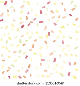 Abstract background with many falling tiny confetti pieces. vector background. Defocused stylish confetti on white background. For banners, wallpapers, postcards, business, weddings, party.