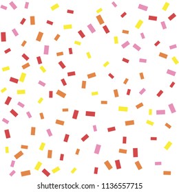 Abstract background with many falling tiny confetti pieces. vector background. Defocused stylish confetti on white background. For banners, wallpapers, postcards, business, weddings, party.