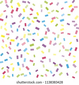 Abstract background with many falling tiny confetti pieces. vector background. Defocused stylish confetti on white background. For banners, wallpapers, postcards, business, weddings, party.