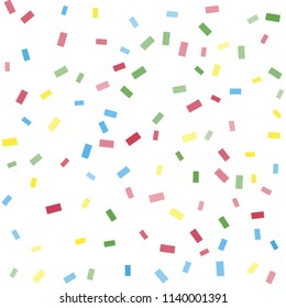 Abstract background with many falling tiny confetti pieces. vector background. Defocused stylish confetti on white background. For banners, wallpapers, postcards, business, weddings, party.