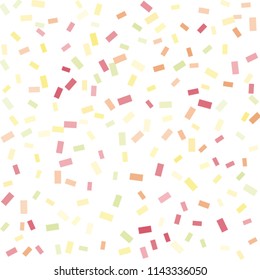 Abstract background with many falling tiny confetti pieces. vector background. Defocused stylish confetti on white background. For banners, wallpapers, postcards, business, weddings, party.