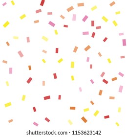 Abstract background with many falling tiny confetti pieces. vector background. Defocused stylish confetti on white background. For banners, wallpapers, postcards, business, weddings, party.
