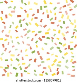 Abstract background with many falling tiny confetti pieces. vector background. Defocused stylish confetti on white background. For banners, wallpapers, postcards, business, weddings, party.